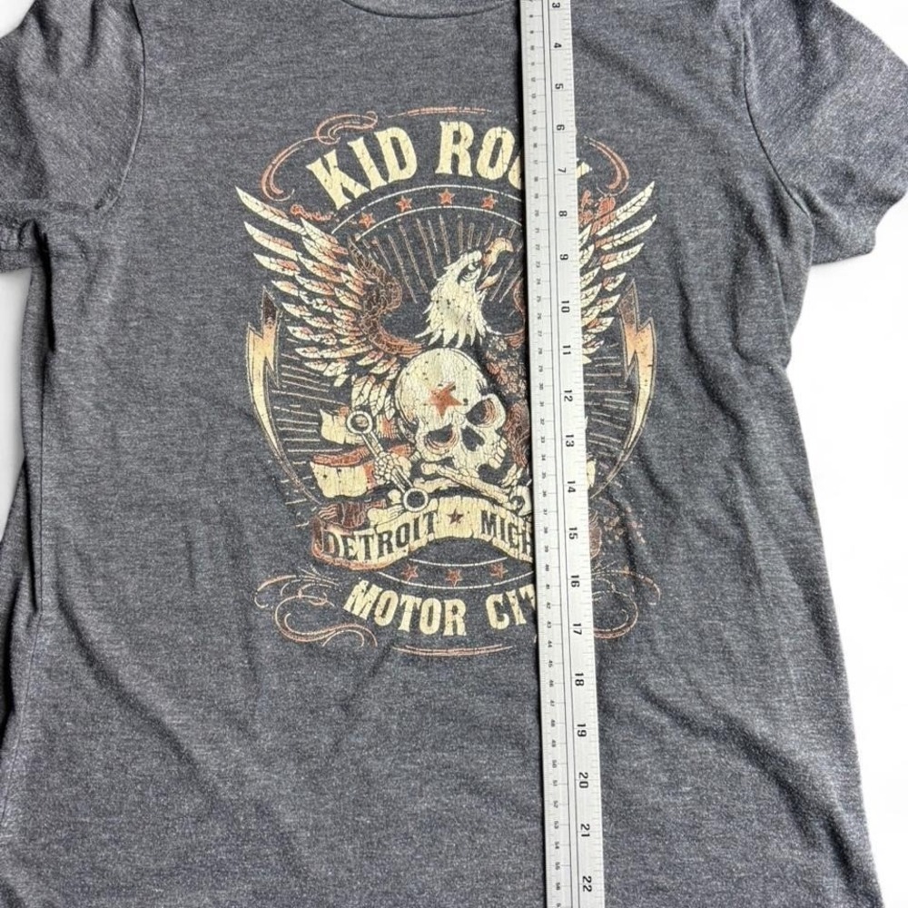 Kid Rock Detroit Michigan Motor City Graphic Tee Gray Rocker T-Shirt Small‎ - Picture 4 of 4